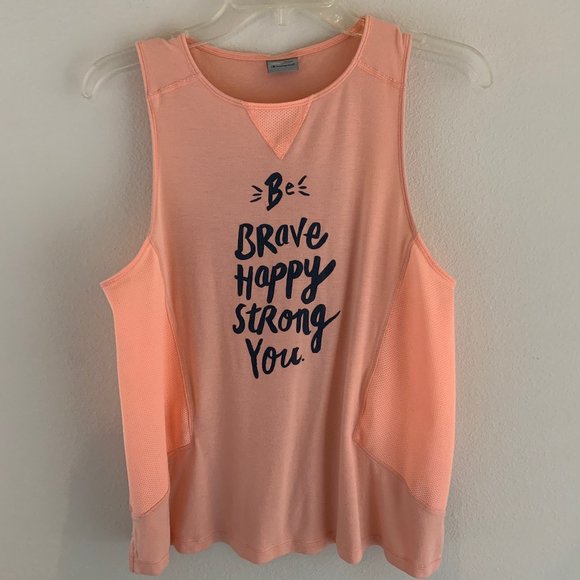 C9 by Champion Tops - C9 Champion Peach "Be Brave" Workout Tank Top